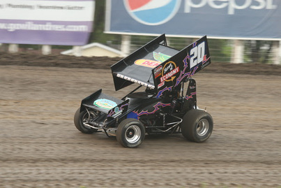 Jordan Adams Racing with the World of Outlaws in Grand Forks at River Cities Speedway, Home of Economy Dekalb